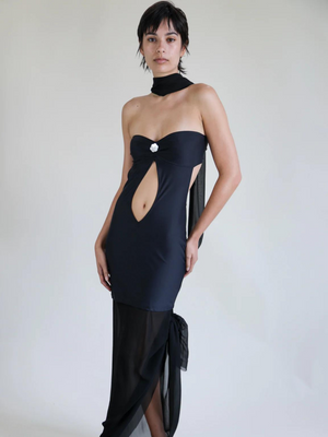 
                  
                    Load image into Gallery viewer, MIDNIGHT DRESS + RECYCLED
                  
                